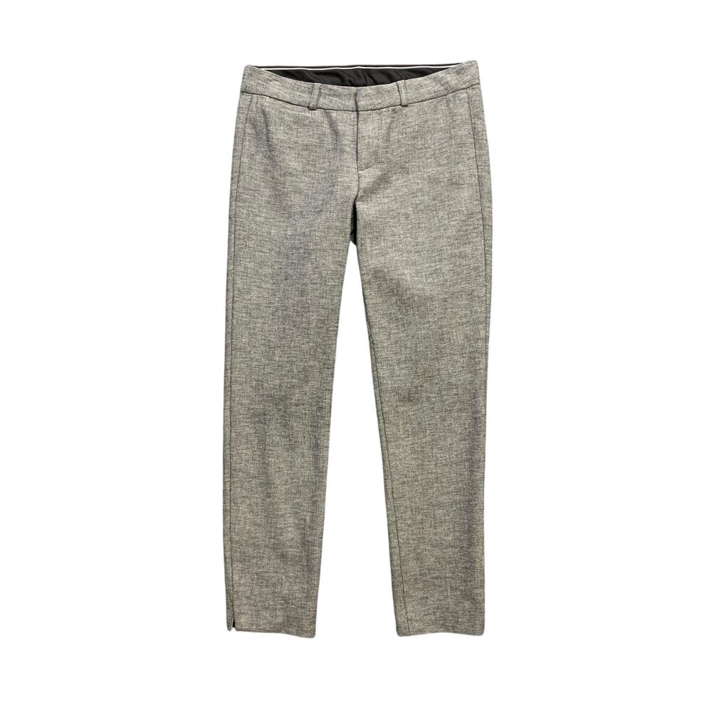 Kut From The Kloth Pants Womens 2 Gray Zip Fly Pockets Cropped Tweed Trousers